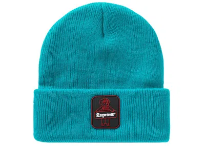 Pre-owned Supreme Refrigiwear Beanie In Bright Teal