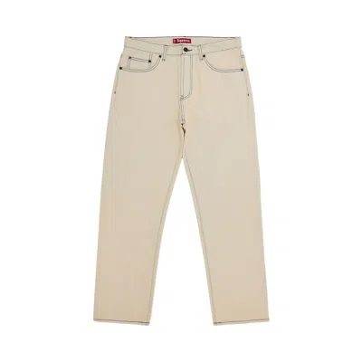 Pre-owned Supreme Regular Jean 'bleached' | Blue | Men's Size 34