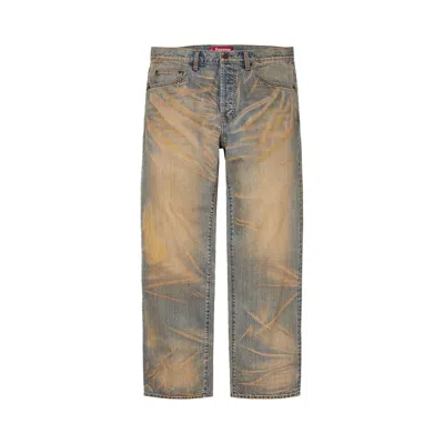 Pre-owned Supreme Regular Jean 'dirty Indigo' | Blue | Men's Size 32