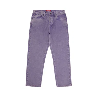 Pre-owned Supreme Regular Jean 'lavender' In Purple