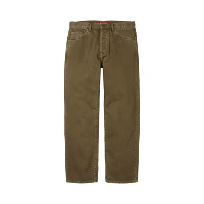 Pre-owned Supreme Regular Jean 'olive' | Green | Men's Size 34