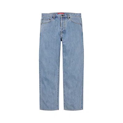 Pre-owned Supreme Regular Jean 'washed Indigo' | Blue | Men's Size 36