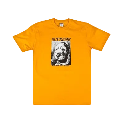 Pre-owned Supreme Remember T-shirt 'orange'