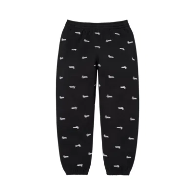 Pre-owned Supreme Repeat Script Sweatpant 'black' | Men's Size L