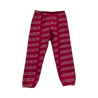 Pre-owned Supreme Repeat Sweatpant 'cardinal' In Red