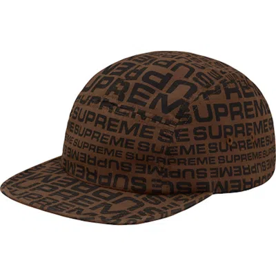 Pre-owned Supreme Repeater Camp Cap In Brown