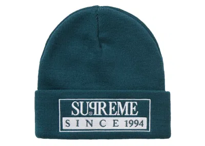 Pre-owned Supreme Reserved Beanie In Work Teal