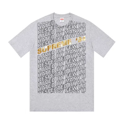 Pre-owned Supreme Respected Tee 'heather Grey' | Men's Size L In Gray