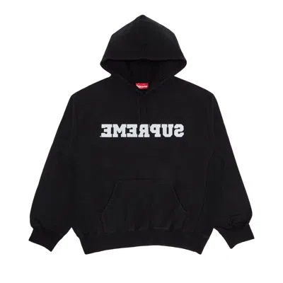 Pre-owned Supreme Reverse Hooded Sweatshirt 'black' | Men's Size M