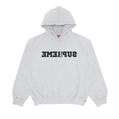 Pre-owned Supreme Reverse Hooded Sweatshirt 'heather Grey' | Men's Size M