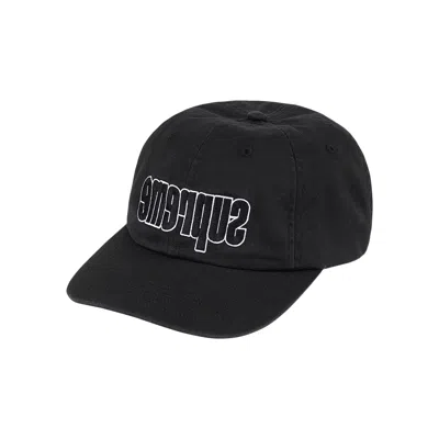 Pre-owned Supreme Reverse Logo 6-panel 'black'