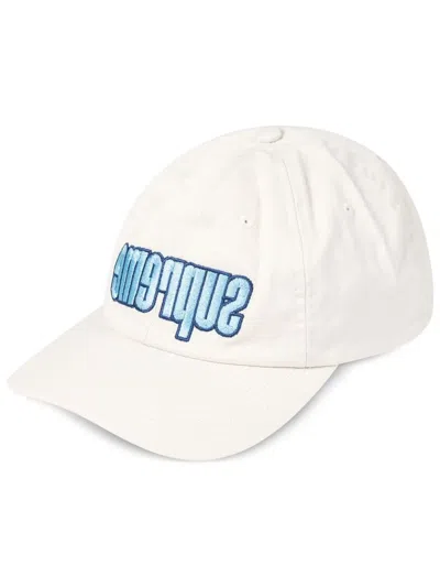 Supreme Reverse Logo 6-panel Cap In White