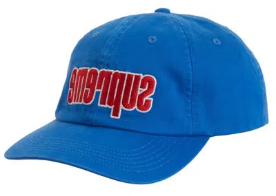 Pre-owned Supreme Reverse Logo 6panel In Royal