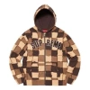 Supreme Reverse Patchwork Zip Up Hooded Sweatshirt 'brown Tan' In Multi