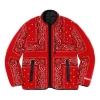 Supreme Reversible Bandana Fleece Jacket 'red'
