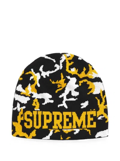 Supreme Reversible Camo-print Beanie Hat In Multi