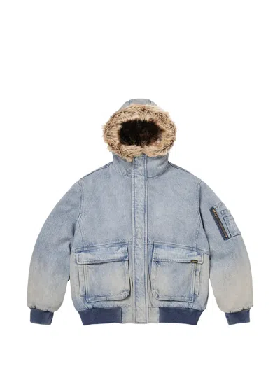 Supreme Reversible Faux-fur Jacket In Blue