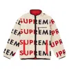 Supreme Reversible Logo Fleece Jacket 'natural' In White