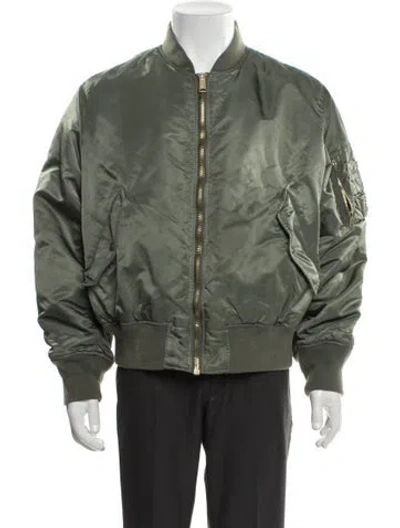 Pre-owned Supreme Reversible Ma-1 'globe' Bomber Jacket In Green