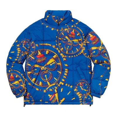 Supreme Reversible Puffy Jacket 'blue Gold'