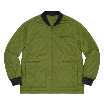 Pre-owned Supreme Reversible Tech Work Jacket 'green' | Men's Size S