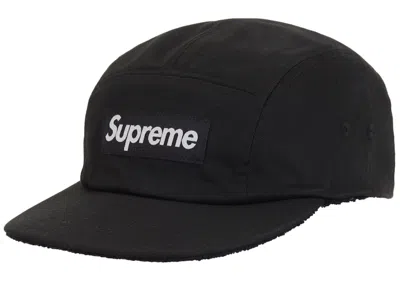 Pre-owned Supreme Reversible Terry Camp Cap In Black