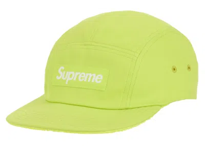 Pre-owned Supreme Reversible Terry Camp Cap In Flourescent Green