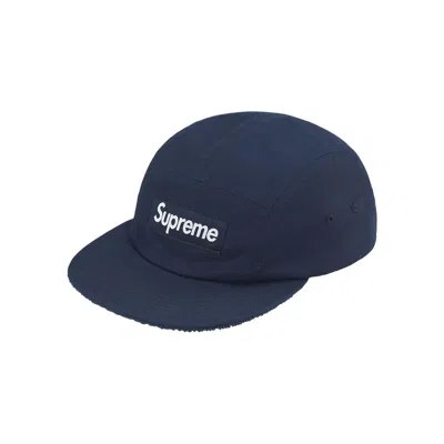 Pre-owned Supreme Reversible Terry Camp Cap 'navy' | Blue | Men's Size Onesize