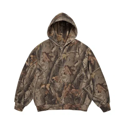Pre-owned Supreme Reversible Work Zip Up Hooded Sweatshirt 'realtree Hardwoods Camo' | Green | Men's Size S