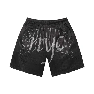 Pre-owned Supreme Rhinestone Mesh Short 'black' | Men's Size M