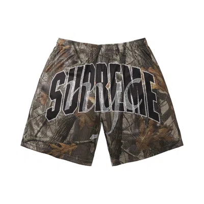 Pre-owned Supreme Rhinestone Mesh Short 'realtree Hardwoods Camo' | Brown | Men's Size L