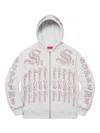 Supreme Rhinestone "ss22- Ash Grey" Hoodie In Grey