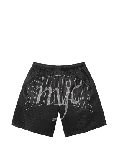 Supreme Rhinestone-embellished Shorts In Black