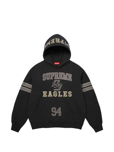 Supreme Rhinestone-embellishment Hoodie In Black
