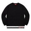 Supreme Rib Stripe Crewneck 'black White'