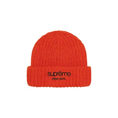 Pre-owned Supreme Ribbed Beanie 'burnt Orange'