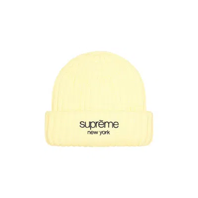 Pre-owned Supreme Ribbed Beanie 'cream'