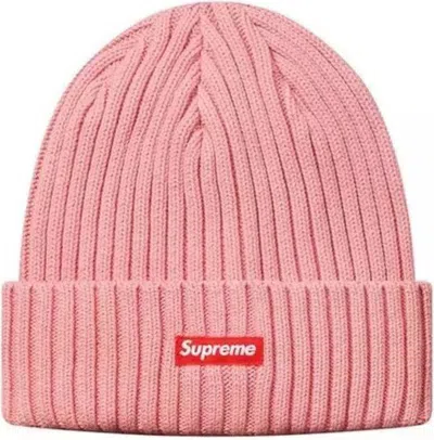 Pre-owned Supreme Ribbed Beanie In Pink