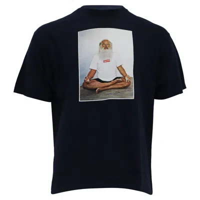 Supreme Rick Rubin Photo T-shirt In Navy Blue Cotton
