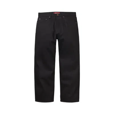 Pre-owned Supreme Rigid Loose Fit Selvedge Jean 'rigid Black' | Men's Size 32