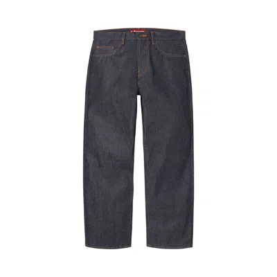 Pre-owned Supreme Rigid Loose Fit Selvedge Jean 'rigid Indigo' | Blue | Men's Size 34