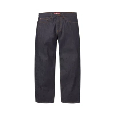 Pre-owned Supreme Rigid Loose Fit Selvedge Jean 'rigid Indigo' | Blue | Men's Size 38