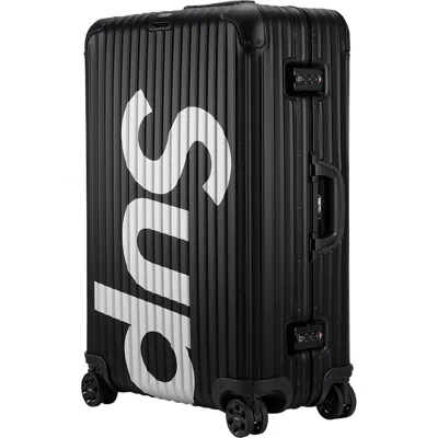 Pre-owned Supreme Rimowa Topas Wheel 82l In Black
