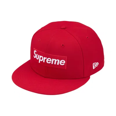 Pre-owned Supreme Rings Box Logo New Era 'red' | Men's Size 8