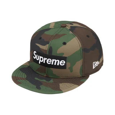 Pre-owned Supreme Rings Box Logo New Era 'woodland Camo' | Green | Men's Size 7.75