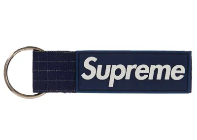 Pre-owned Supreme Ripstop Keychain In Navy Blue