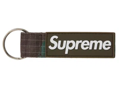 Pre-owned Supreme Ripstop Keychain In Woodland Camo