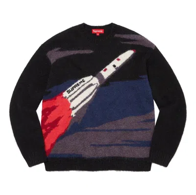 Supreme Rocket Sweater 'black White Red' In Multi