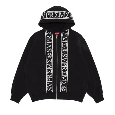 Pre-owned Supreme Roman Zip Up Hooded Sweatshirt 'black' | Men's Size L