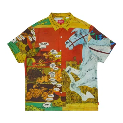 Pre-owned Supreme Ronin Silk Short-sleeve Shirt 'gold'